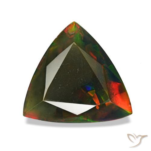 1.40ct multicolorido opala negra, trillion, opaco