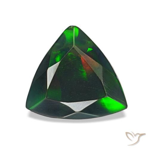 Opala negra multicolorido natural 1,07ct, trillion, opaco