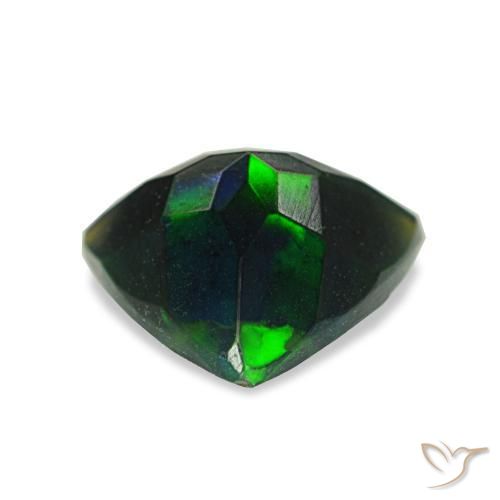 Opala negra multicolorido natural 1,07ct, trillion, opaco