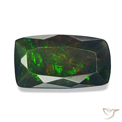 1.42ct multicolorido opala negra, almofada, opaco