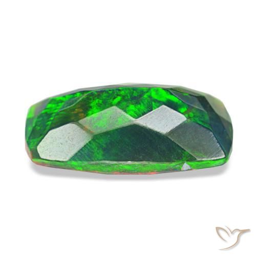 Opala negra multicolorido natural 1,31ct, almofada cortada, opaco
