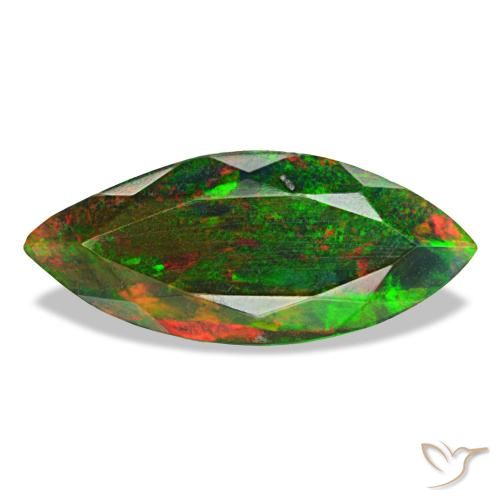 2.22ct multicolorido opala negra, marquise, opaco
