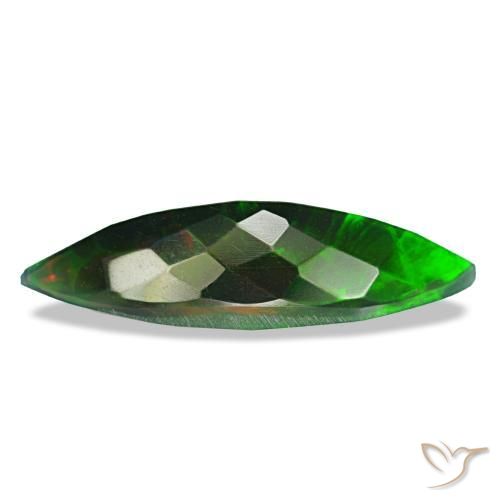 Opala negra multicolorido natural 2,27ct, marquise, opaco