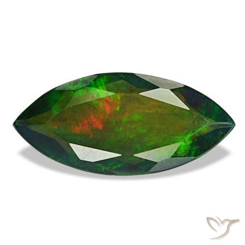 1.87ct multicolorido opala negra, marquise, translúcido