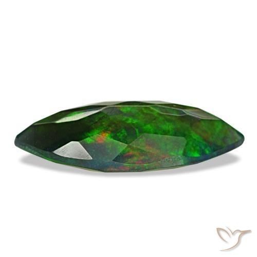 Opala negra multicolorido natural 1,87ct, marquise, translúcido