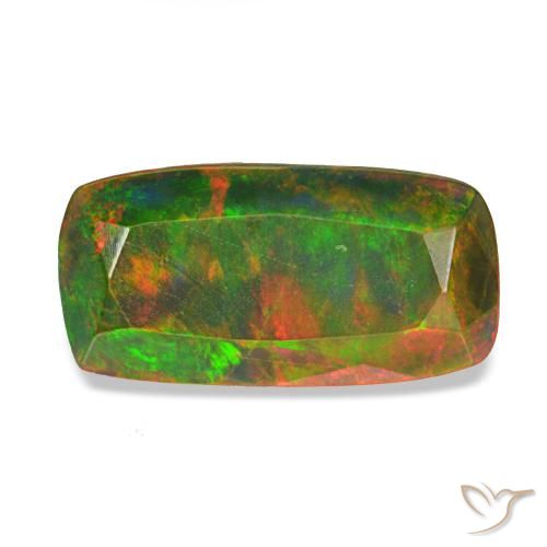 1.62ct multicolorido opala negra, almofada, opaco