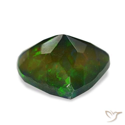 Opala negra multicolorido natural 1,90ct, trillion, translúcido