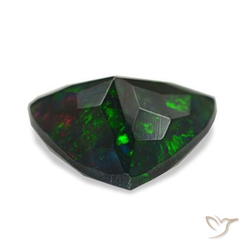 Opala negra multicolorido natural 2,11ct, trillion, translúcido