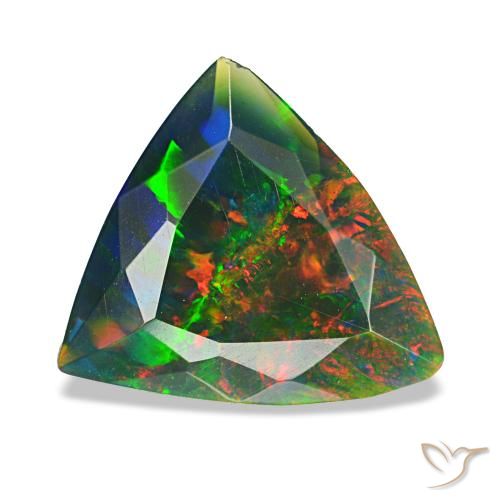 1.53ct multicolorido opala negra, trillion, opaco