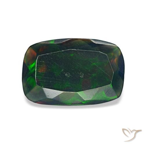 0.94ct multicolorido opala negra, almofada, translúcido