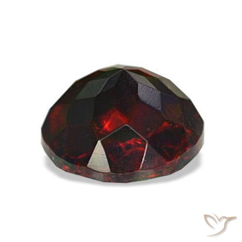 Opala negra multicolorido natural 1,62ct, corte redondo, opaco