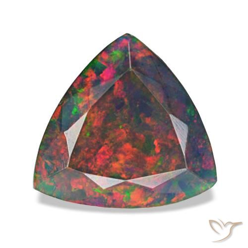 2.72ct multicolorido opala negra, trillion, opaco