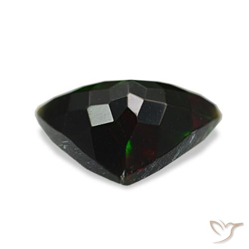 Opala negra multicolorido natural 1,28ct, trillion, opaco