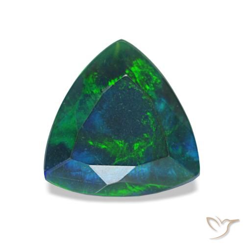 0.68ct multicolorido opala negra, trillion, opaco