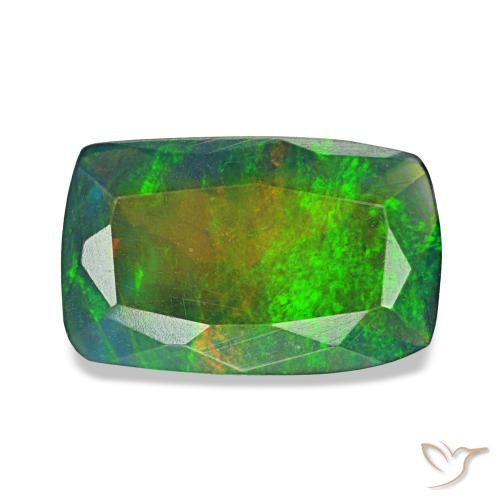 0.96ct multicolorido opala negra, almofada, translúcido
