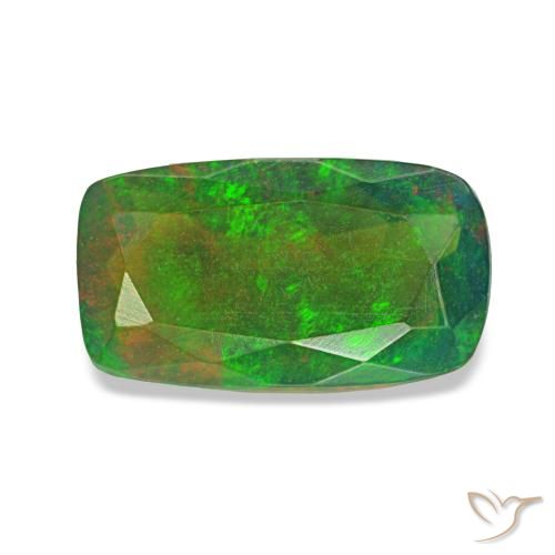0.96ct multicolorido opala negra, almofada, translúcido