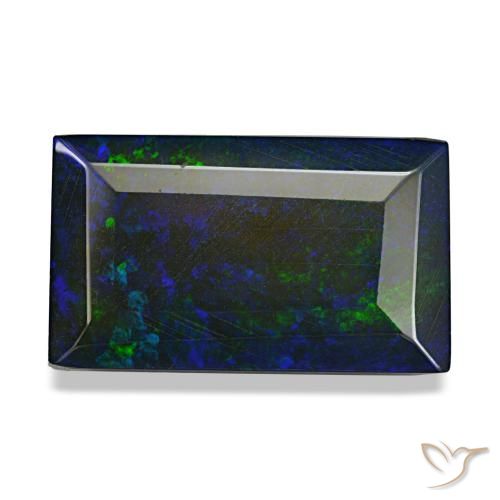 4.75ct multicolorido opala negra, baguete, translúcido