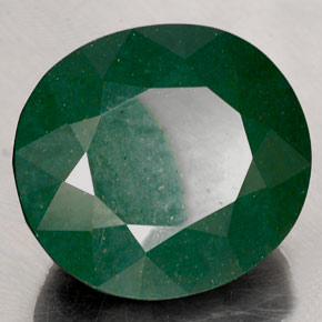 Pedra de sangue verde natural 90,45ct, corte oval, opaco