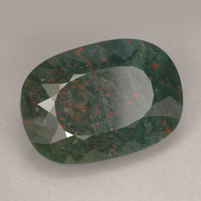 Pedra de sangue verde natural 20,24ct, almofada cortada, opaco