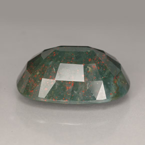 Pedra de sangue verde natural 20,24ct, almofada cortada, opaco