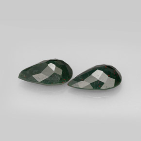 Pedras preciosas de pedra de sangue verde natural de  ct, formato de pêra, opaco