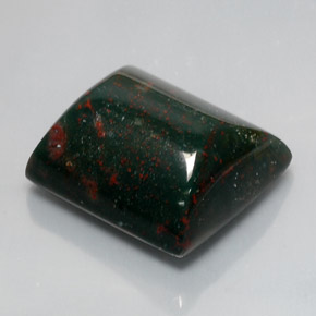 Pedra de sangue verde natural 18,65ct, baguete, opaco