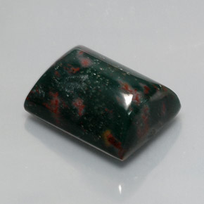 Pedra de sangue verde natural 10,72ct, baguete, opaco
