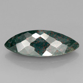 Pedra de sangue verde natural 12,01ct, marquise, opaco