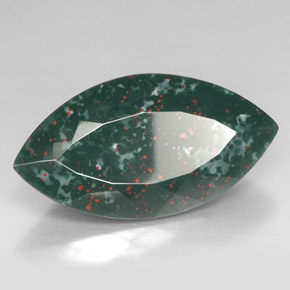 Pedra de sangue verde natural 36,76ct, marquise, opaco