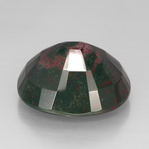 Pedra de sangue verde natural 30,29ct, almofada cortada, opaco