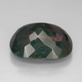 Pedra de sangue verde natural 70,27ct, almofada cortada, opaco