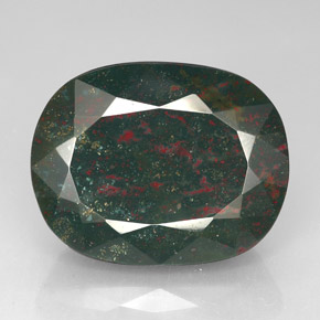 Pedra de sangue verde natural 73,05ct, almofada cortada, opaco
