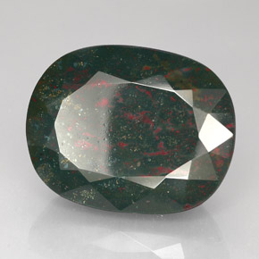 Pedra de sangue verde natural 73,05ct, almofada cortada, opaco