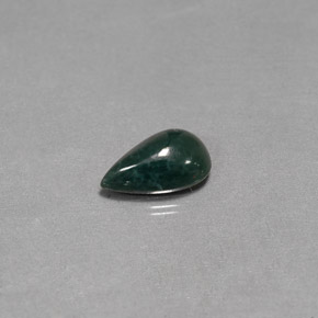 Pedra de Sangue verde manchado Natural 1.56ct, Formato de pêra, Opaco