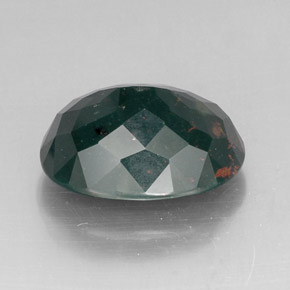 Pedra de Sangue verde manchado Natural 17.40ct, Corte Oval, Opaco