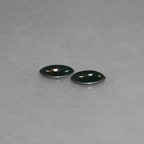 Pedras preciosas de pedra de sangue verde natural de  ct, marquise, opaco