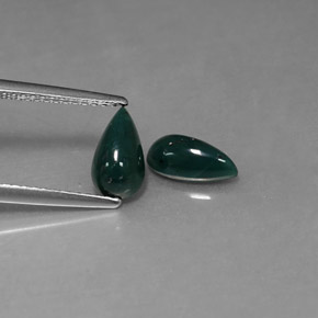 Pedras preciosas de pedra de sangue verde natural de  ct, formato de pêra, opaco
