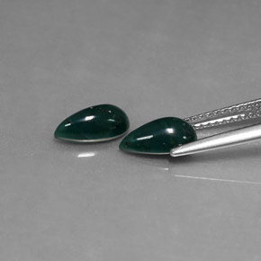 Pedras preciosas de pedra de sangue verde natural de  ct, formato de pêra, opaco