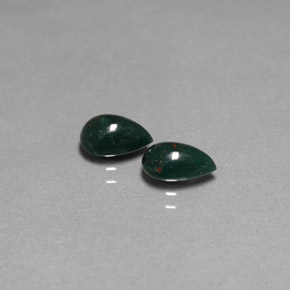 Pedras preciosas de pedra de sangue verde natural de  ct, formato de pêra, opaco
