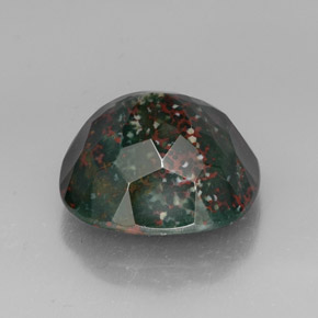 Pedra de sangue verde natural 27,80ct, almofada cortada, opaco