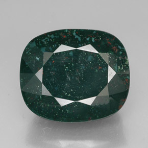 Pedra de sangue verde natural 41,61ct, almofada cortada, opaco