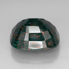 Pedra de sangue verde natural 58,62ct, almofada cortada, opaco