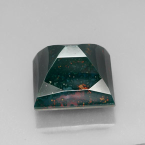 Pedra de sangue verde natural 26,55ct, quadrado, opaco
