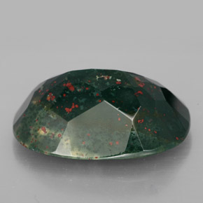 Pedra de sangue verde natural 34,17ct, almofada cortada, opaco