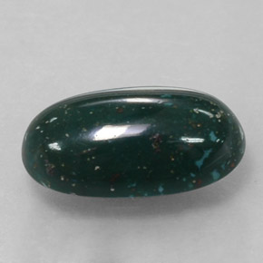 Pedra de sangue verde natural 2,99ct, corte oval, opaco