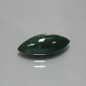 Pedra de Sangue verde manchado Natural 2.38ct, Marquesa, Opaco