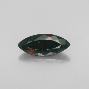 Pedra de sangue verde natural 1,90ct, marquise, opaco