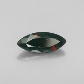 Pedra de sangue verde natural 1,90ct, marquise, opaco