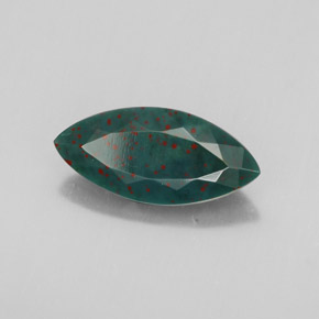 Pedra de sangue verde natural 2,13ct, marquise, opaco