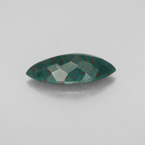 Pedra de sangue verde natural 2,13ct, marquise, opaco